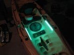 Silicone Encased LED Strips A pair of 12" led strips to like the deck area of my kayak. (This picture is with my garage light on as well.)