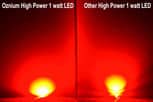 High Power 1 Watt LED Oznium High Power 1-watt Red LED v. Another Brand High Power 1-watt Red LED