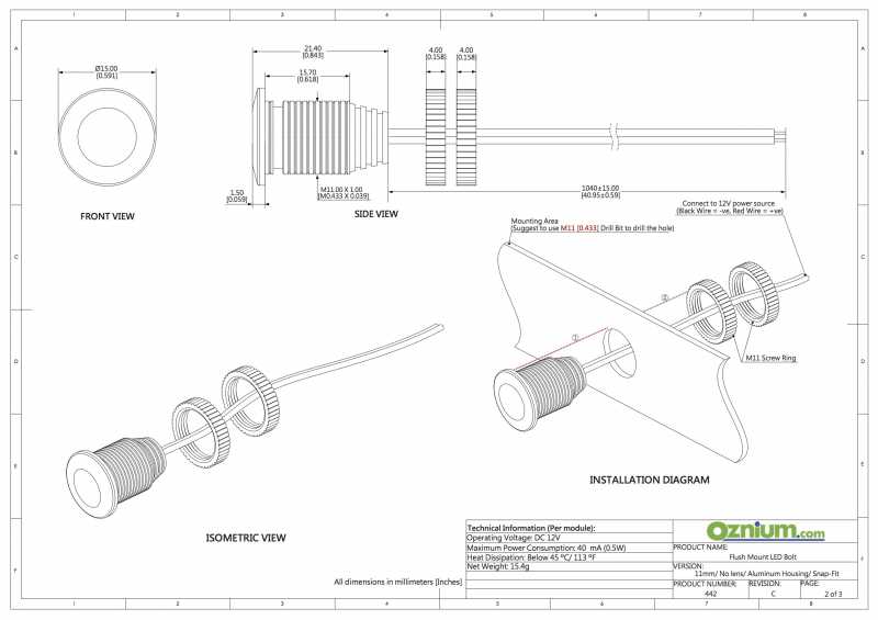 Tech installation LED bolt