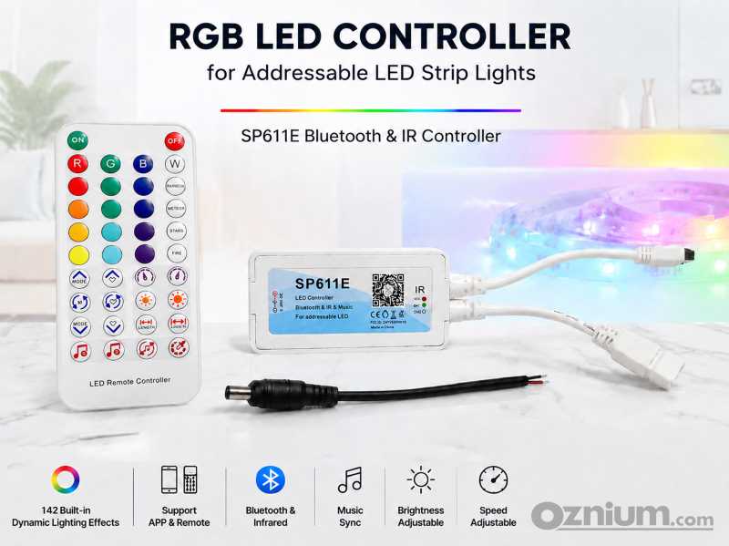 RGB LED Controller for Addressable LED Strip Light