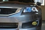Superflux 4 Chip LEDs Closeup of LED DRL and Angel Eyes on 08 Accord Coupe.