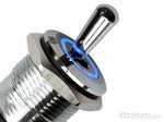 On Off LED Toggle Switch - Silver Housing