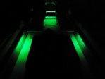 Silicone Encased LED Strips These are three of the 2' long flexible LED strips lighting the floor. My engine cover is blocking the illumination in the center of the boat. It's really lit up well.