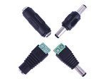 DC Barrel Adapter: Male to Male; Female to Female; 2-Wires to Female; 2-Wires to Male