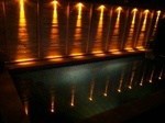 High Intensity LED Spotlight Amber lights mounted under the top of our fence next to the pool. Looks awesome!